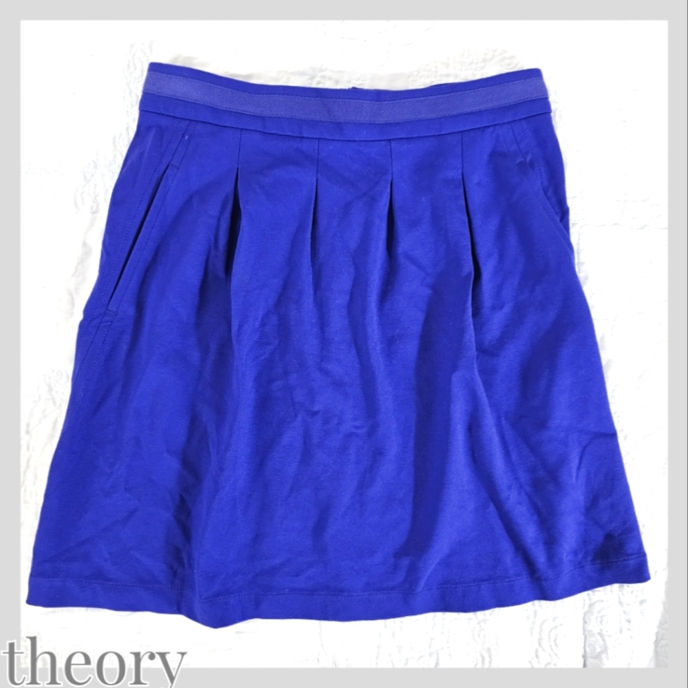 Theory - Blue Skirt w/Pockets & Belt